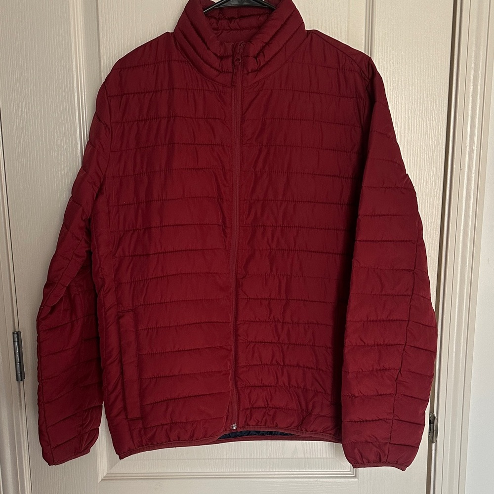 GAP Men's Deep Red Puffer Jacket